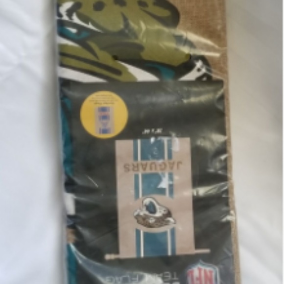 Jacksonville Jaguars 28" x 44" Burlap House Flag - Picture 2 of 2